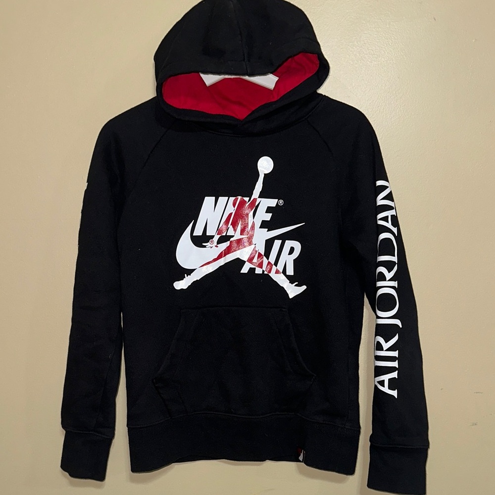 Nike Air Jordan Black and Red Hoodie